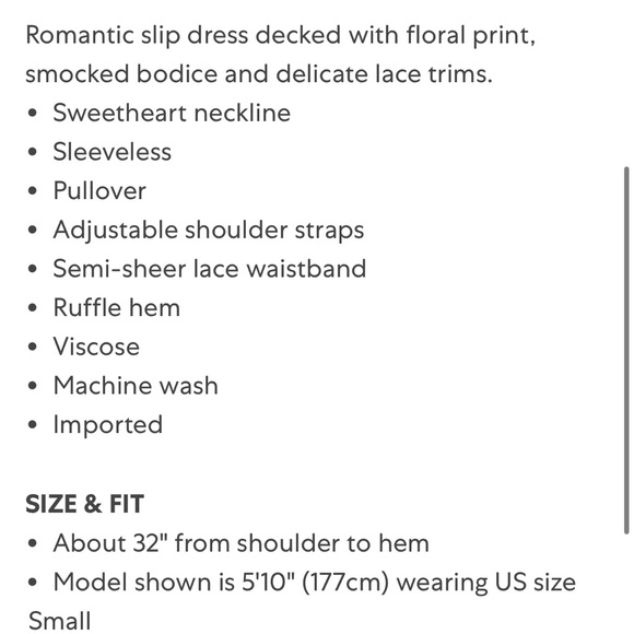 Free People Intimately Last Night Smocked Slip Dress Size Medium in Cherry NWOT - Picture 16 of 16